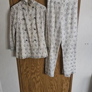 Vintage 1960s Colt Orient Rhinestone Beaded Pants Suit